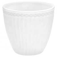GreenGate Alice White Porcelánový pohárek na latté 300 ml