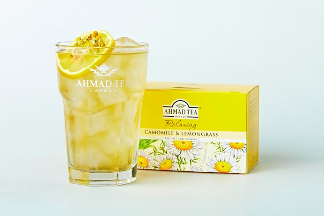 Ahmad Tea Heřmánek a citronová tráva recept na ledový čaj