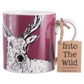 Creative Tops Into the Wild Porcelánový hrnek s jelenem vínový 300 ml, obrázek 2