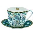 Easy Life Coffee Mania Porcelánový hrnek s podšálkem Jungle 400 ml, image 2