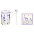 Easy Life Lavender Field Porcelánový hrnek se lžičkou a podložkou 300 ml, obrázek 2