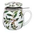 Könitz My Favourite Tea Porcelánový hrnek se sítkem s pokličkou Green 420 ml
