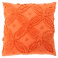 Unique Living Dekorativní polštář Yaron s plastickým vzorem oranžový 45 x 45 cm