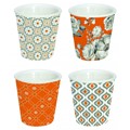 Easy Life Orange Porcelánové kalíšky na espresso 4 x 100 ml, obrázek 2