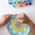 Easy Life Porcelánový talířek Mandala + barvičky a štětec  19 cm, obrázek 3