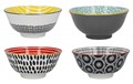 Kitchen Craft Sada keramických misek Monochrome 4 ks