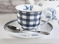 Creative Tops Katie Alice Vintage Indigo Porcelánový šálek s podšálkem modrá kostka 200 ml, obrázek 2