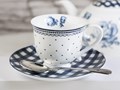 Creative Tops Katie Alice Vintage Indigo Porcelánový šálek s podšálkem modrý puntík 200 ml, image 2