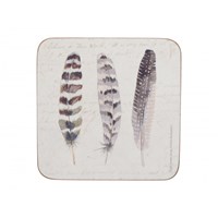 Creative Tops Feathers Korkové podložky pod skleničky 10,5 x 10,5 cm