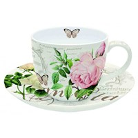 Easy Life Jardin Botanique Porcelánový šálek s podšálkem na čaj 300 ml