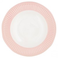 GreenGate Alice Pale Pink Keramický polévkový talíř  21,5 cm
