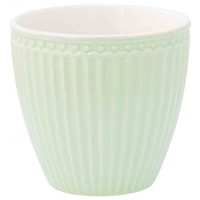 GreenGate Alice Pale Green Porcelánový pohárek na latté 300 ml