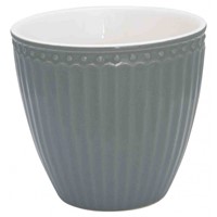 GreenGate Alice Stone Grey Porcelánový pohárek na latté 300 ml
