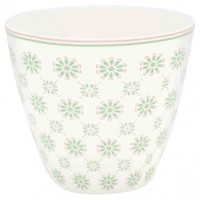 GreenGate Mila White Porcelánový pohárek na latté 300 ml