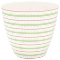 GreenGate Sari White Porcelánový pohárek na latté 300 ml