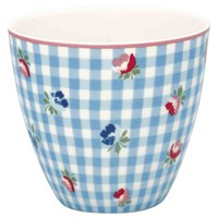 GreenGate Viola Pale Blue Porcelánový pohárek na latté 300 ml