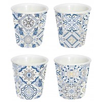 Easy Life Casa Decor Blue Porcelánové pohárky na espresso 4 x 100 ml