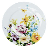 Katie Alice English Garden Dezertní porcelánový talíř bílý 20 cm