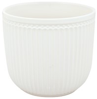 GreenGate Alice Keramický květináč White velký 16 x 14 cm