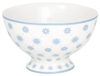 GreenGate Laurie Porcelánová miska na nožce Pale Blue 10 cm