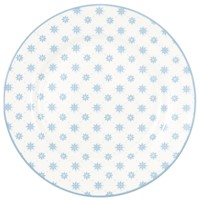 GreenGate Laurie Porcelánový dezertní talíř Pale Blue 20,5 cm