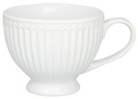 GreenGate Alice Porcelánový hrnek na čaj White 400 ml