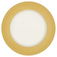 GreenGate Alice Porcelánový jídelní talíř Honey Mustard 26,5 cm