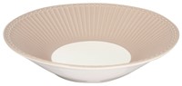 GreenGate Alice Porcelánový talíř na těstoviny Creamy Fudge 23,5 cm