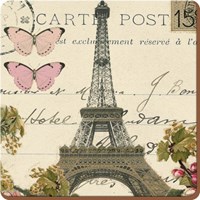 Creative Tops Everyday Home Paris Postcard Korkové podložky pod skleničky 10,5 x 10,5 cm