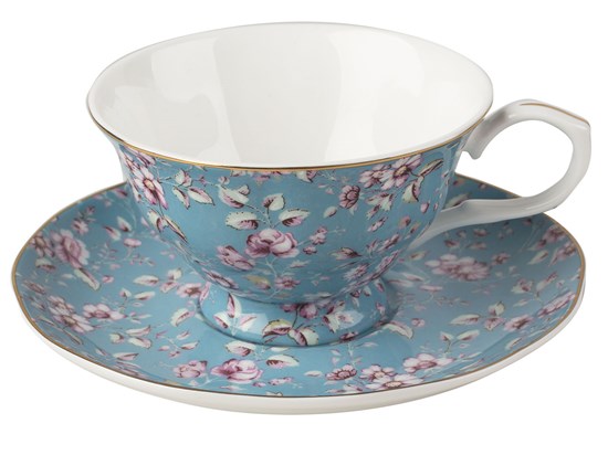 Creative Tops Katie Alice Ditsy Floral Porcelánový šálek s podšálkem Blue 200 ml
