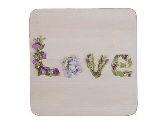 Creative Tops Everyday Home Floral Love Korkové podložky pod skleničky 10,5 x 10,5 cm