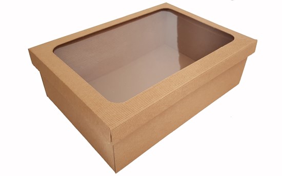 Dárková krabice L s průhledným víkem