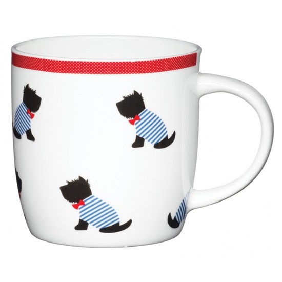 Kitchen Craft Porcelánový hrníček Sitting Westie 425 ml
