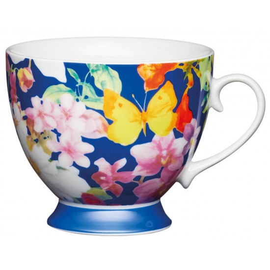 Kitchen Craft Porcelánový hrníček Blue Butterfly 400 ml