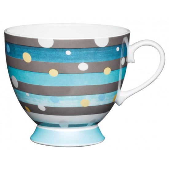 Kitchen Craft Spot Stripe Porcelánový hrníček 400 ml