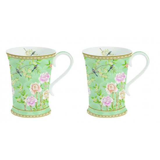 Easy Life Palace Garden Aqua Porcelánové hrnky 2 x 270 ml