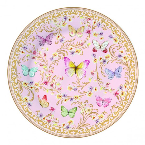 Easy Life Porcelánový dezertní talíř Majestic Butterflies 19 cm