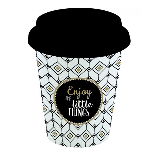 Easy Life Cups & Mugs Coffee Mania Cestovní porcelánový hrnek Enjoy The Little Things 220 ml