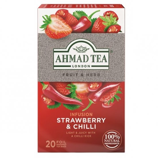 Ahmad Tea Ovocný čaj Jahoda a čili 20 x 1,8 g