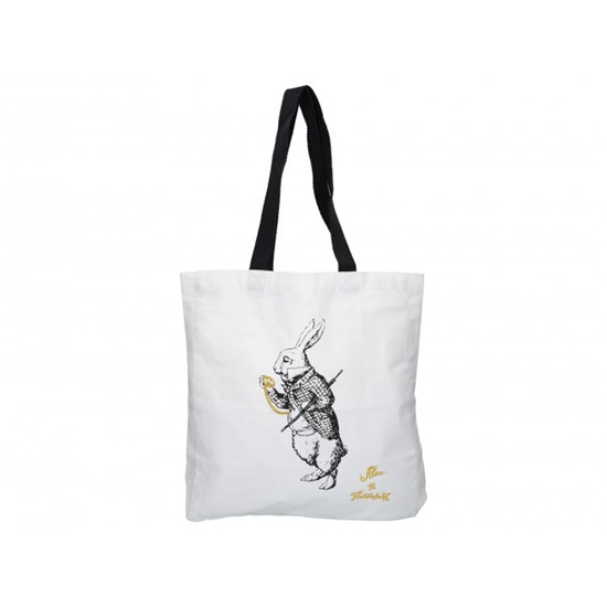 Creative Tops V&A Alice In Wonderland White Rabbit Bavlněná taška 38 x 43 cm