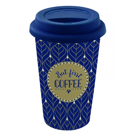 Easy Life Cups & Mugs Coffee Mania Cestovní hrnek But First Coffee 350 ml