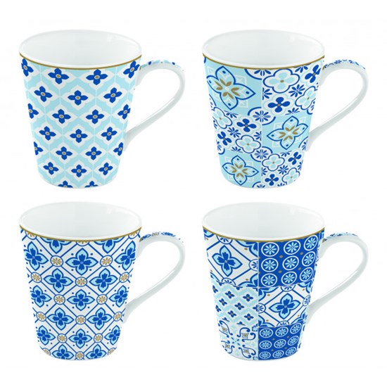 Easy Life Cups & Mugs Coffee Mania Porcelánové hrnky Eden modré 4 ks