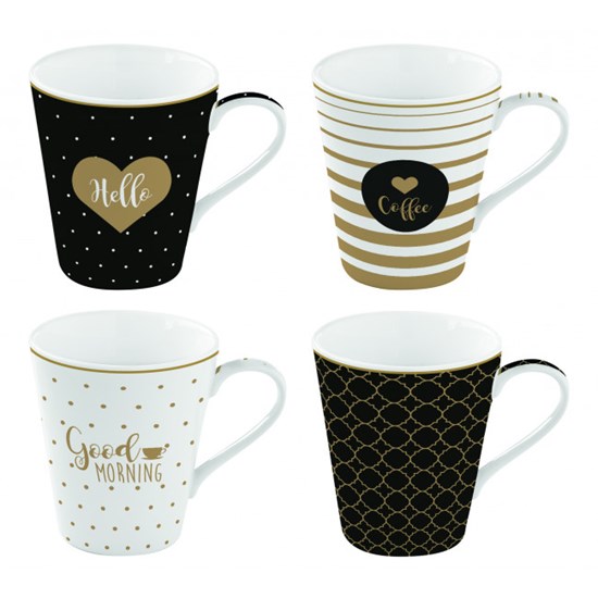 Easy Life Cups & Mugs Coffee Mania Porcelánové hrnky Good Morning 4 ks