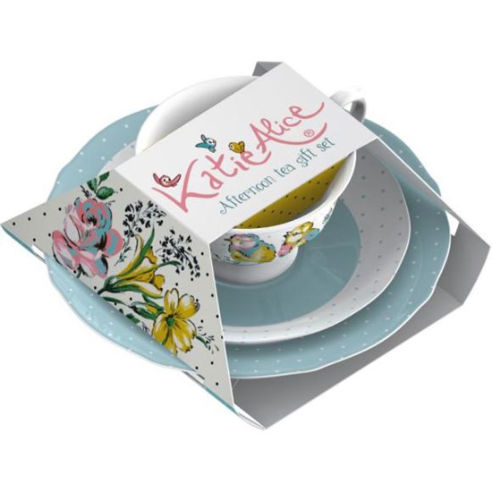 Creative Tops Creative Top Katie Alice Bird Song Porcelánový šálek s podšálkem a dezertním talířem 250 ml