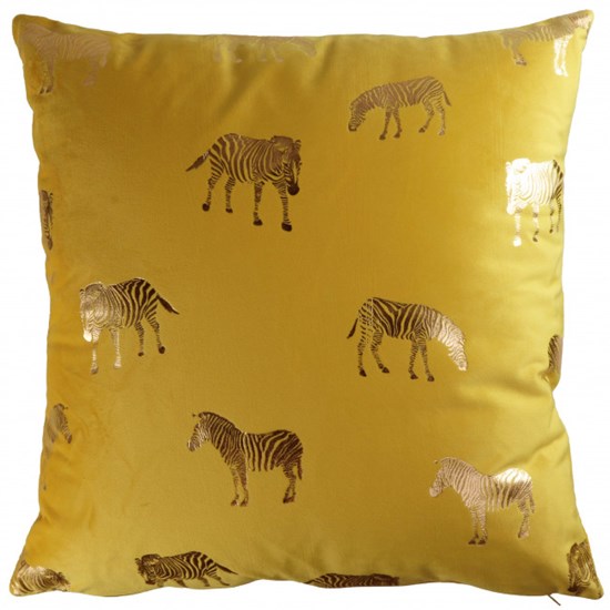 Unique Living Dekorativní polštář Zebra curry 45 x 45 cm