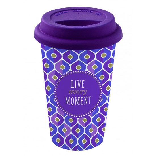 Easy Life  Coffee Mania Live Every Moment Porcelánový cestovní hrnek 350 ml