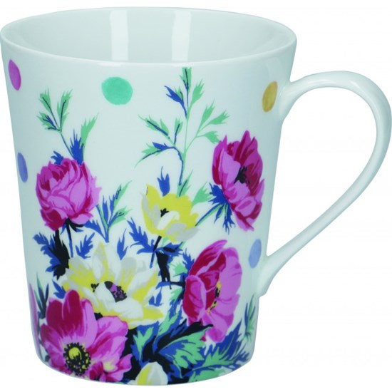 Kitchen Craft Mikasa Clovelly Porcelánový hrnek s květy 330 ml