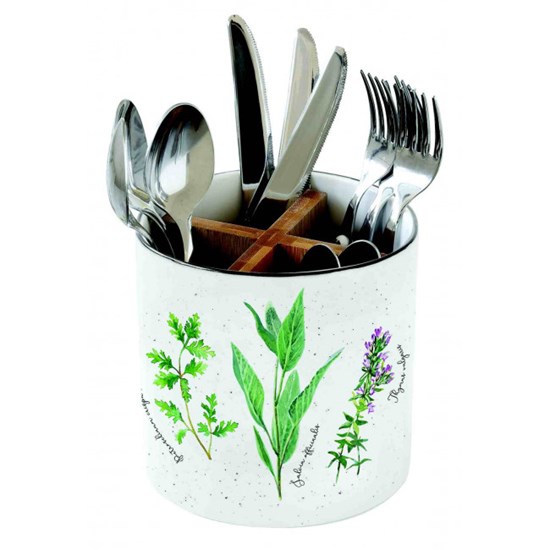 Easy Life Herbarium Porcelánová kuchyňská dóza na příbory