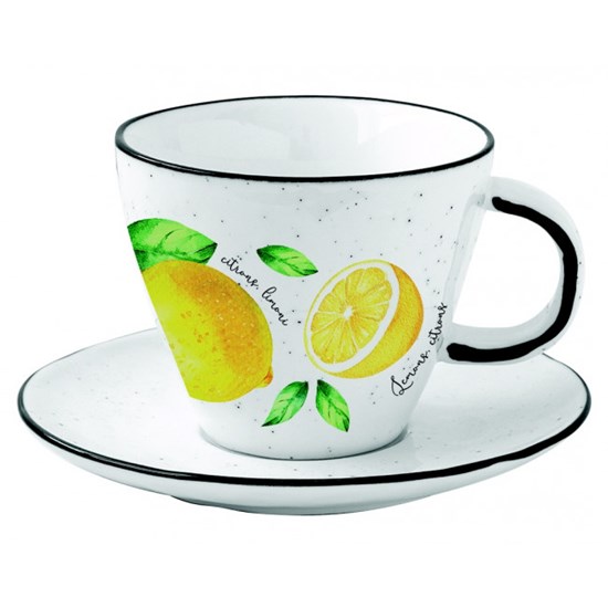 Easy Life Amalfi Porcelánový šálek s podšálkem 250 ml