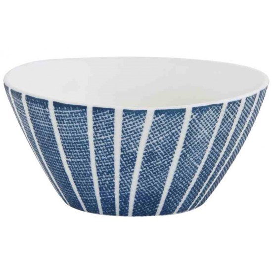 Easy Life Blue Breeze Porcelánová miska modrá s bílými pruhy 12 cm